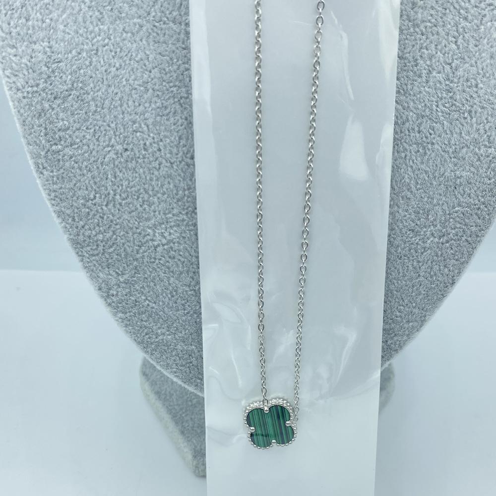 15MM Titanstahl Vierblättriges Kleeblatt Halskette 18k Nicht verblassende Damenhalskette