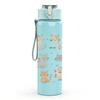 1PC Mixed Breed Cats Repeat Grid 750ml Color Plastic Sports Water Bottle Leakproof Flip Straw Lid For Sports Office Home Use