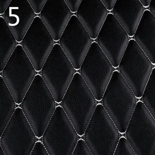 Thick Quilted Faux Leather Fabric Embroidery Upholstery Fabric Car Roof Bedside Leather Door Sponge Trim Decoration