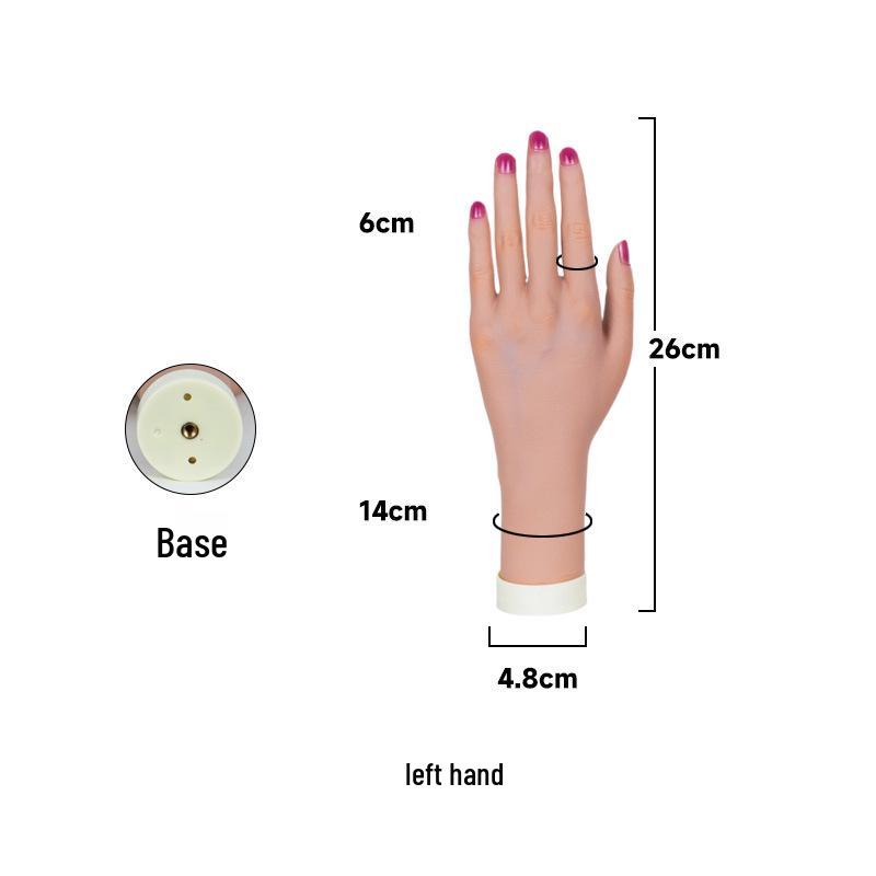 Beginner's Bendable Soft Fake Hand for Nail Art Display and Practice