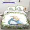 Peter Rabbit Pattern Bedding,Quilt Set Quilt Cover Pillowcase Home Birthday Gift (1 * Duvet Cover + 2 * Pillowcase, Without Core)
