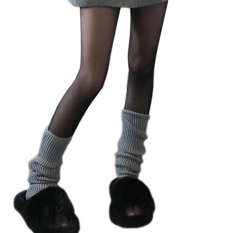 Women's JK Leg Warmers Knitted Foot Warm Socks Cute Long Boot Socks for Party