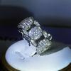 925 Sterling Silver Jewelry Ring Ladies Luxury Oversized Zircon Ring Exquisite Gorgeous Fashion Wedding Preferred Jewelry