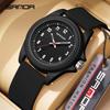 SANDA Waterproof Watch: Stylish Student-Friendly Quartz with Colorful Digital Display for Parties and Exams