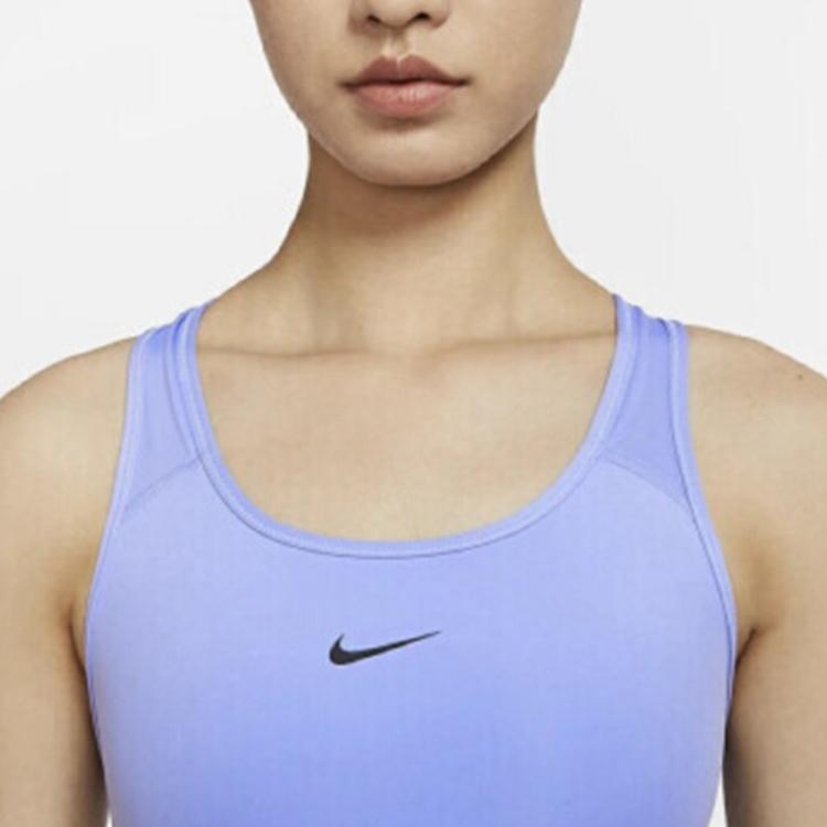 Nike Swoosh Medium Support Solid Sports Bra Women Underwear Light-Thistle BV3637-569