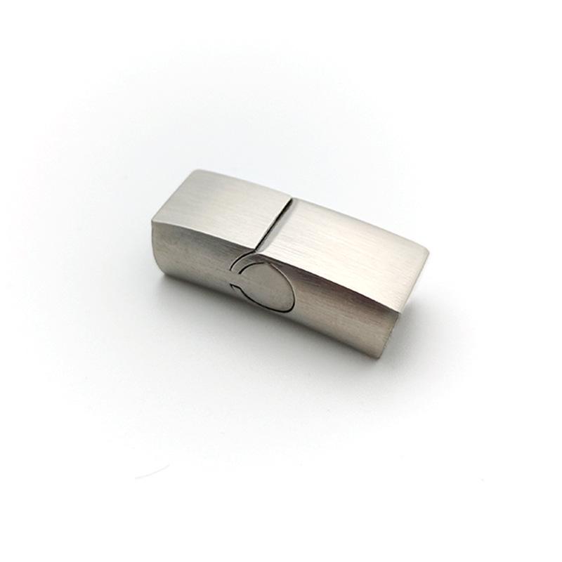 Magnetic Square Hole Cast Clasp for Leather Cord Bracelet - 316 Stainless Steel Titanium Jewelry Accessory