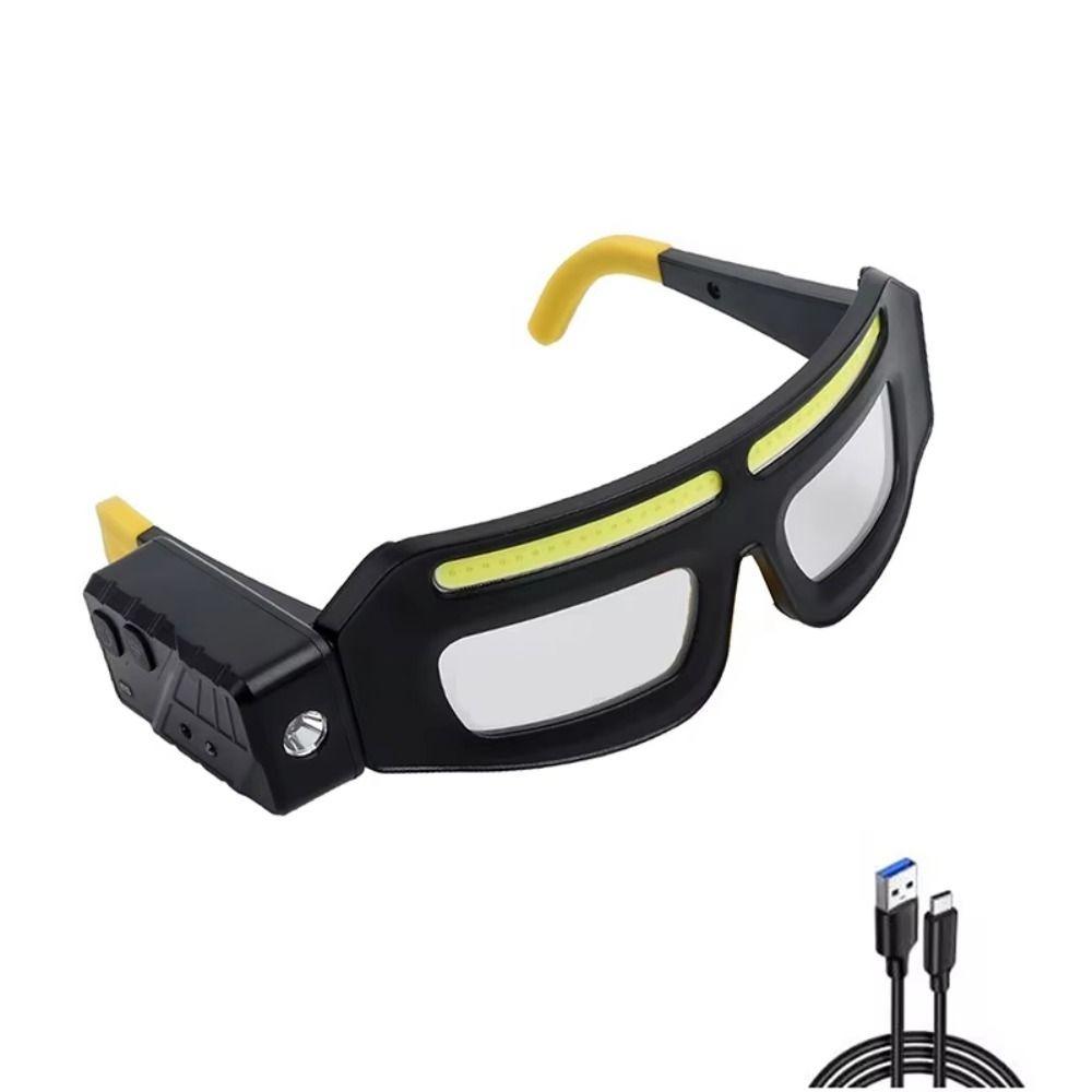 Waterproof Full View Floodlight Goggles Lightweight LED Headlight Glasses  Waterproof