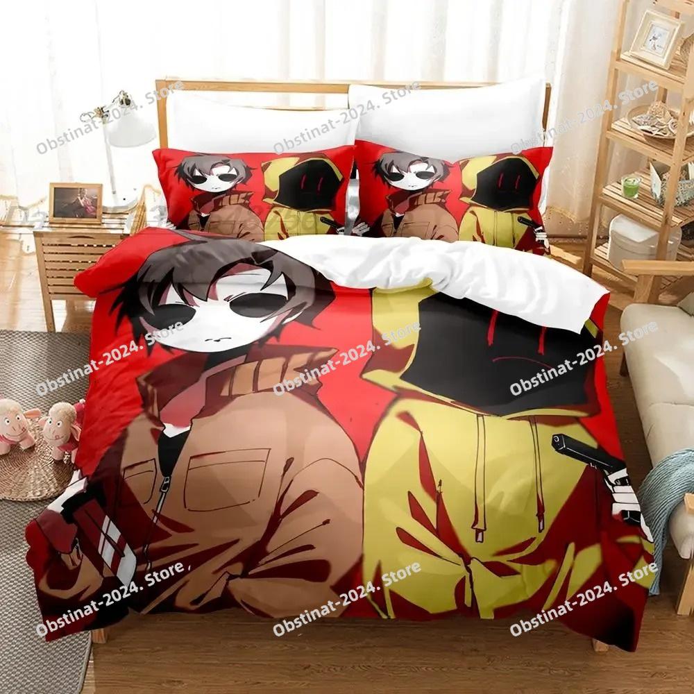 Creepypasta Bedding Set Single Twin Full Queen King Size Bed Set Adult Kid Bedroom Duvet cover Sets 3D Print Anime bed sheet set
