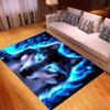 3D Wolf King Print Carpet Living Room Bedroom Cat Door Mat Porch Kitchen Bathroom Animal Room Decoration Carpet Crawling Mats
