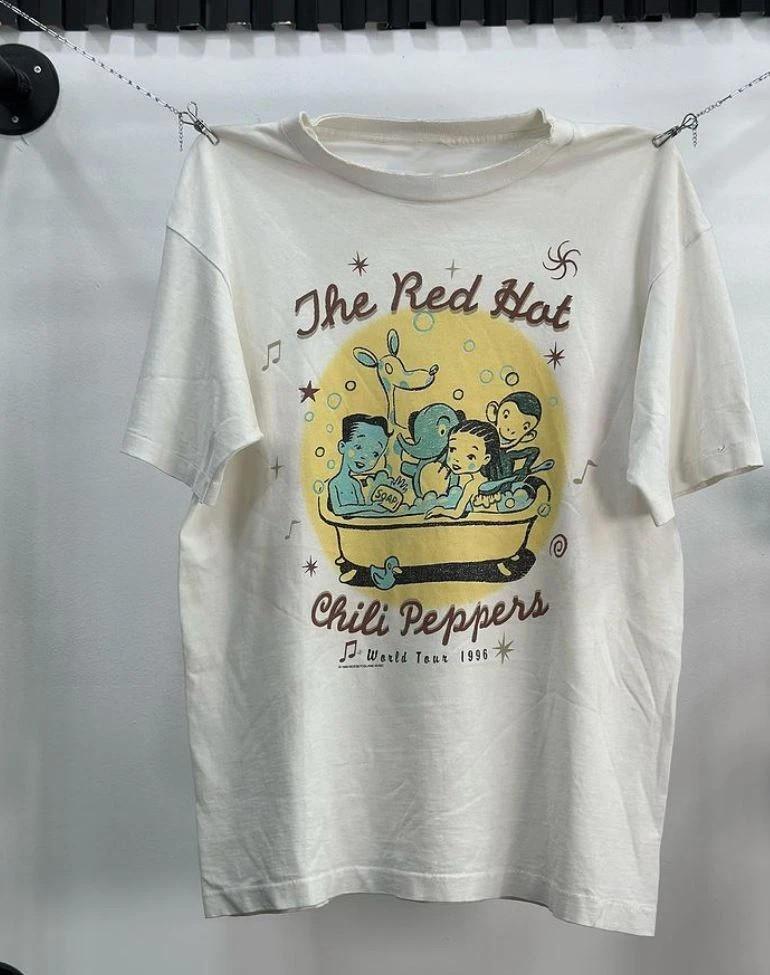 

Red Hot Chili Peppers One Hot Minute World Tour Cotton White 5-XL EN704 Unisex T-Shirt XXXL