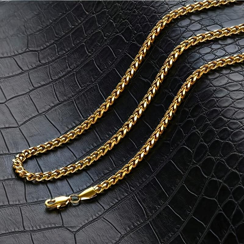 Handmade refined Cuban chain, simple and advanced, stylish, basic chain, INS wind, jewelry gifts, giving people the first choice, with gift boxes