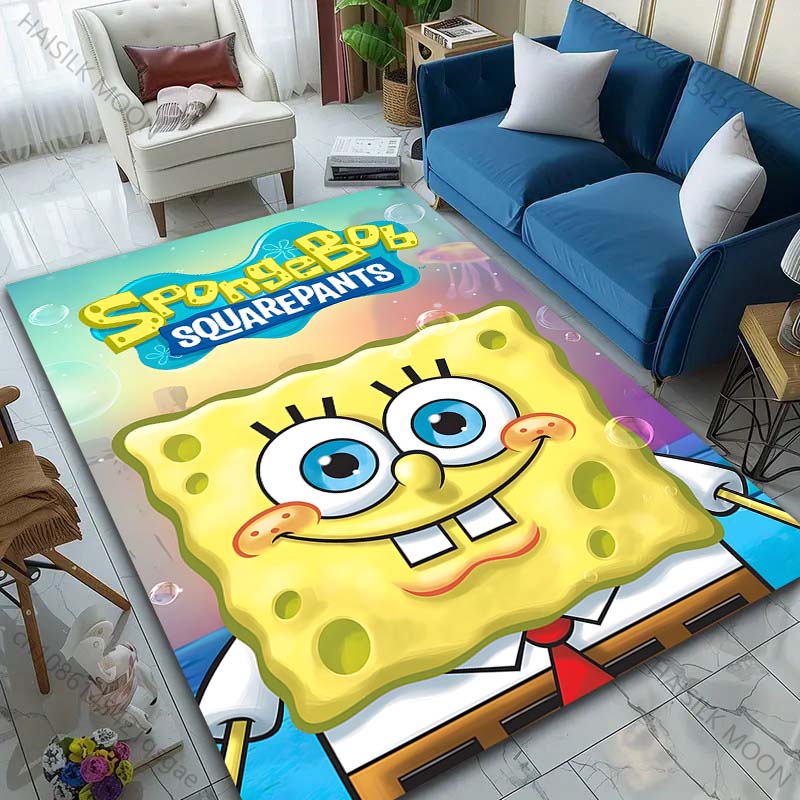 1PC Cute Spongebob and Friends Cartoon Carpet for Living Room Bedroom Sofa Doormat Home Decor Non-slip Floor Mat Luxury Gifts