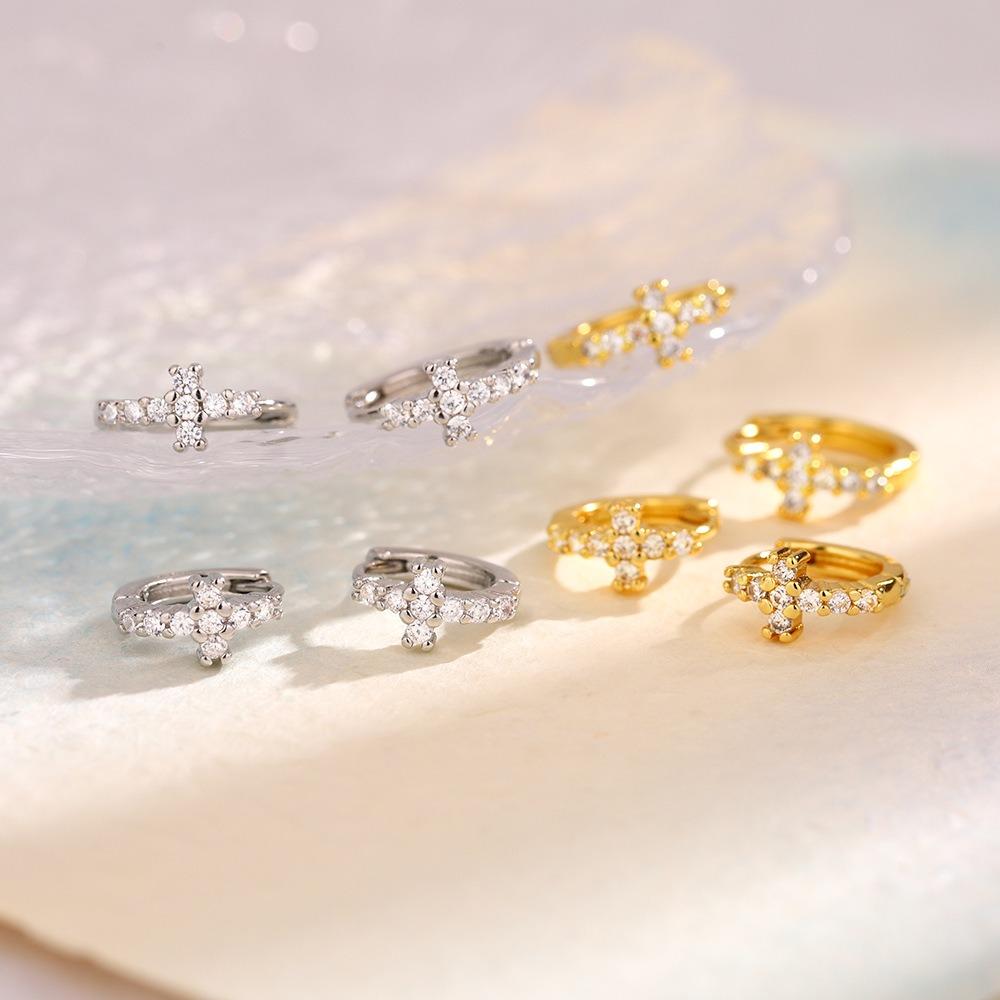 Cross Hoop Earrings For Women Jewelry Gifts