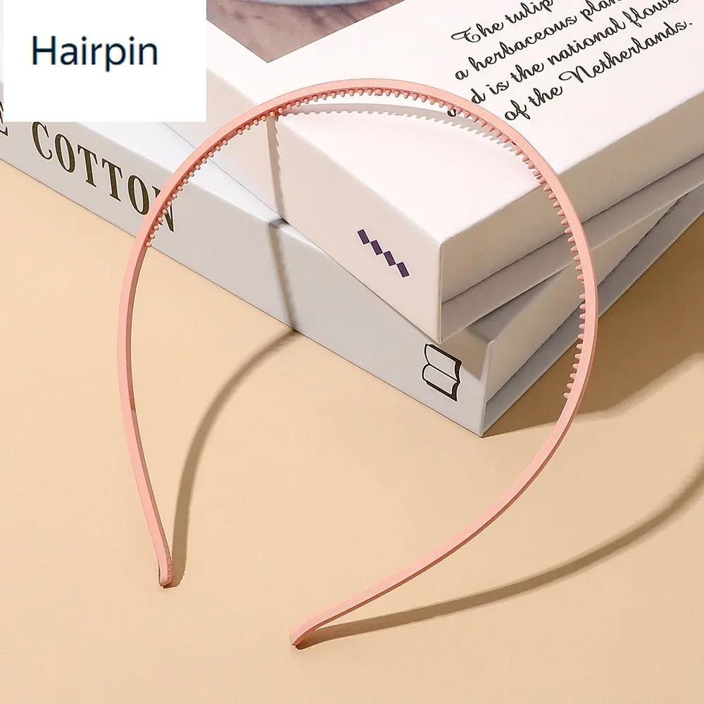Colorful Matte Plastic Headband Korean Style Anti Slip Teeth Hair Clasp for Women Face Wash Press Hair Comfortable