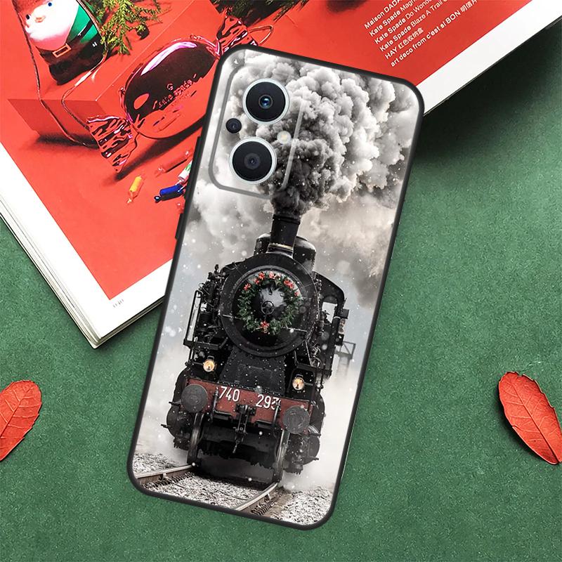 Train Steam Engine Case For OPPO Reno 14F 13F 12F 11F 12 13 14 10 Pro 7 8 Lite OPPO Find X5 X6 X8 X9 Pro Cover
