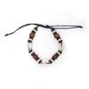 Ins Retro Ethnic Shell Bead Bracelet, Handmade Wood Bead Wrist Jewelry