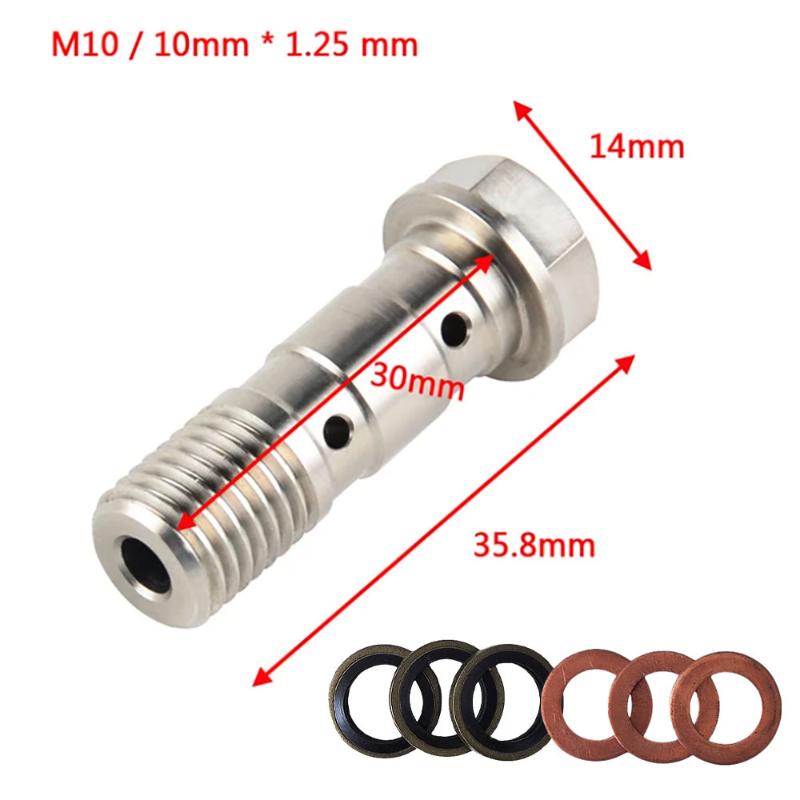 Kohlenstoffstahl Motorrad Bremssattel Hohlschraube Entlüfterschraube Nippel M10x1.0mm 1.25mm für Cruiser Motorräder