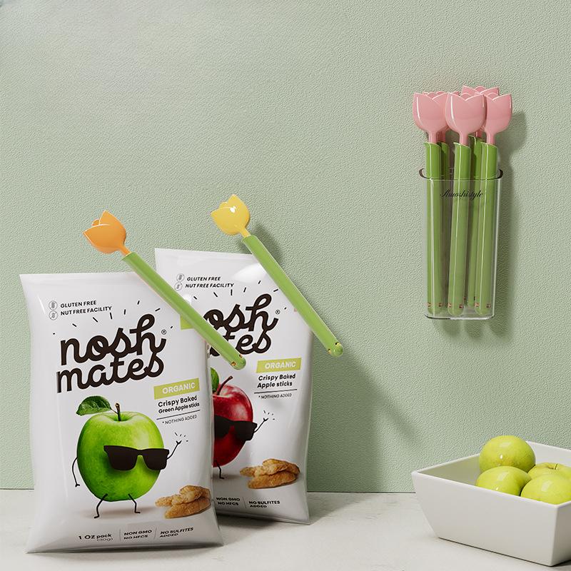 Magnetic Design, Tulip Sealing Clip, Food Plastic Bag Clip, Moisture-proof and Fresh-keeping Clip, Milk Powder Sealing Strip, Snack Sealing Clip