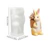 3D Easter Bunny Silicone Mold DIY Cute Animal Basket Rabbit Vase Ornaments Casting Molds Home Plaster Concrete Craft Gift Decor