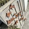15 tk metallist liblikaga seinakaunistus, 3D maalähedane rauast aiakunst väliterrassile, aiapiirdele, ilmastikukindel roostekindel kaunistuste komplekt