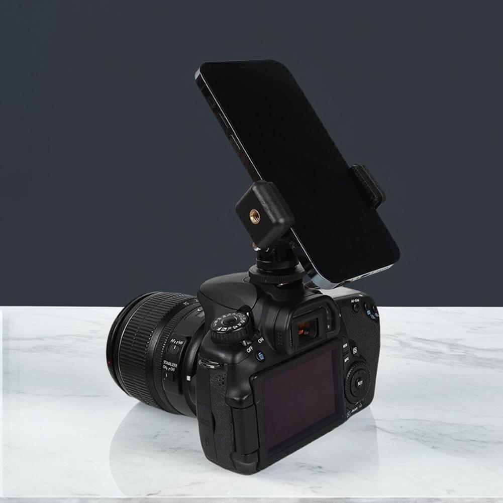 1pc Phone Holder 360° Rotation Camera Hot Shoe Phone Holder Monitor Flexible Tripod Adapter for Canon Nikon Sony DSLR Camera