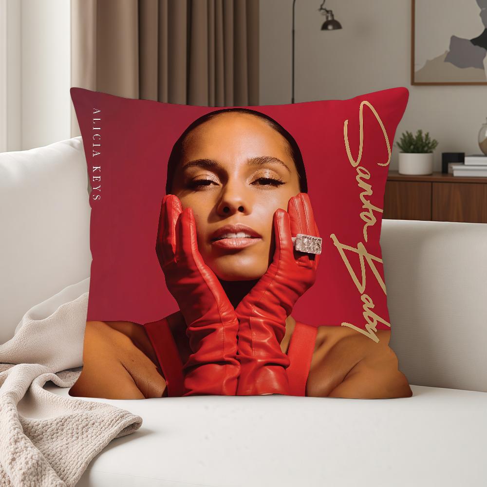 AAlicia Keys Singer In Tokyo Pillow Case Suitable For Bedrooms Living Rooms Cars Home Decoration