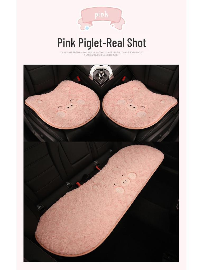 Adorable Cartoon Pig Plush Car Seat Cushion for Women, Fits Haval H6, Red Rabbit, Big Dog, Mythical Beast, and Dragon H2.