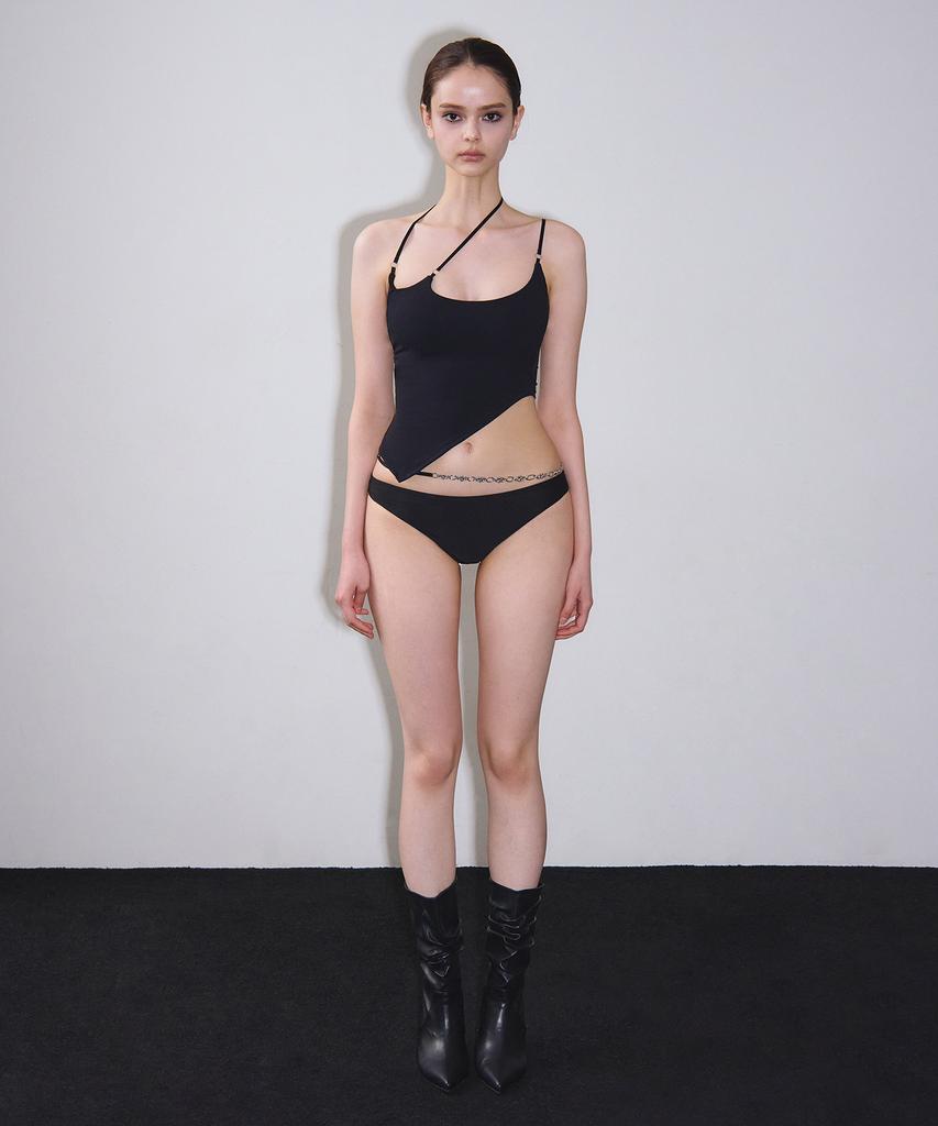 VINAJ W String Bikini Bra (Black)