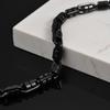 Vnox Black Round Byzantine Link Chain Bracelets, Stylish 2026 New Stainless Steel Wristband, Handmade Punk Rock Jewelry