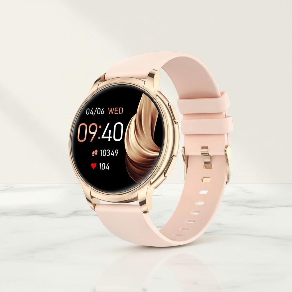 

IP67 Waterproof Smartwatch for Women 24/7 Heart Rate Sleep SpO2 Monitor Call Dial Function Fitness Tracker for Android iOS рожевий