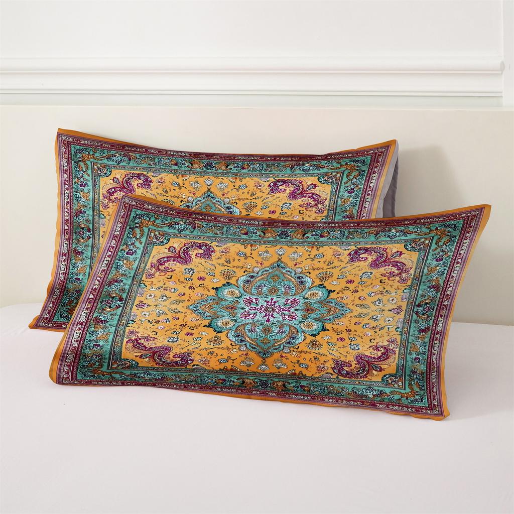 New Bohemian Style 3D Printed Bedding Cover Pillowcase European And American Retro Ethnic Colorful Style Duvet Cover Sets