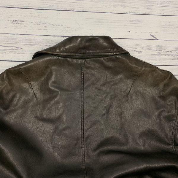 COLOURS by ALEXANDER JULIAN Lambskin Leather Coat Outer Jacket Men's LL Brown Thinsulate Lined