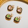 Fashionable and Elegant Love Imitation Pearl Earrings for Women's Light Luxury Design Earrings Sweet and Versatile temperament