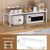 Retractable Layered Storage Shelf - Nail-Free Iron Organizer for Dorms