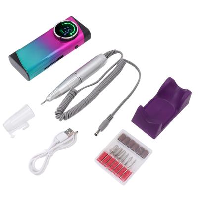 Electric Nail Drill Machine 30000RPM 2600mAh Battery Nail Polishing Machine with 6 Grinding Heads