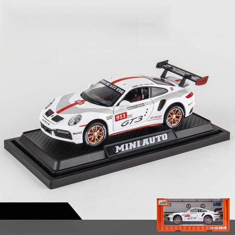 1:32 Porsche 911 GT3 RSR Track Version Alloy Sports Car Diecast Model Sound & Light Children Toy Collect Display Ornament Gift