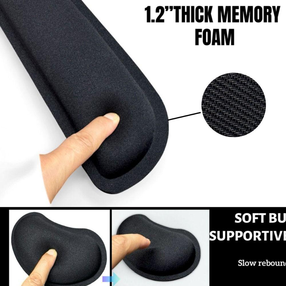 3Pcs Soft Mouse Wrist Support Pad Non-Slip Base Wristband Mouse Mat Computer Use