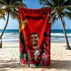 Cristiano Ronaldo Beach Towel Quickdry Soft Microfiber Comfortable Lightweight Suitable For Swimming Gym Camping Yoga Vacation