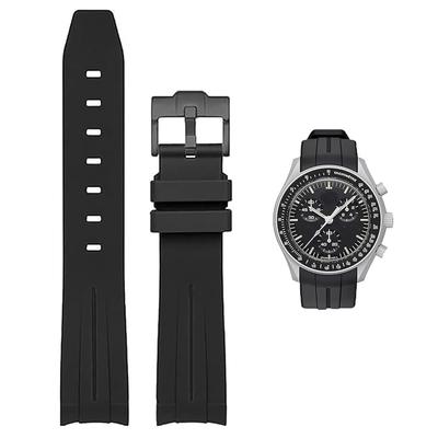 20mm Watch Band for and Rubber Watch Band with Silicone Waterproof and Includes Adjustment Tool and Spring Omega, Swatch, MoonSwatch, Omega,