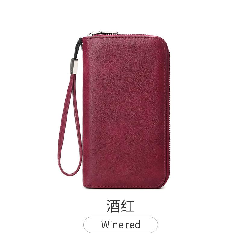 

Минималистичный многофункциональный длинный кошелек с RFID-меткой, сумка-мешок из полиуретана на молнии, женская сумка-браслет для мобильного телефона