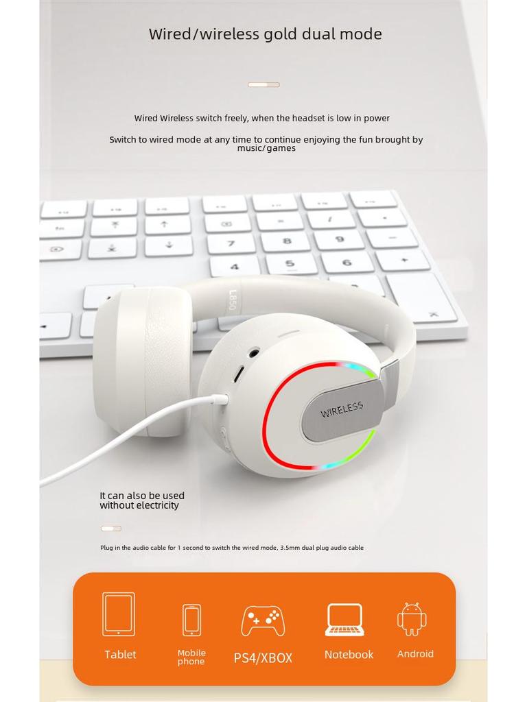Cross-Border Wireless In-Ear Gaming Bluetooth Headset for Mobile Phones