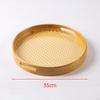 Bamboo Serving Tray with Handles Decorative Breakfast Fruit Dessert for Party