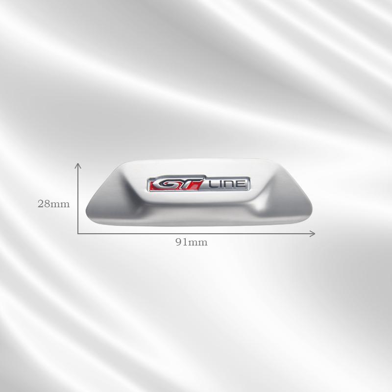 DDJNI1 3D Badge GTLINE Design Auto Stuurwiel Embleem Sticker Decal Voor Peugeot 5008 508 4008 308PHEV /2008 2022 /208 2020 2021 2022