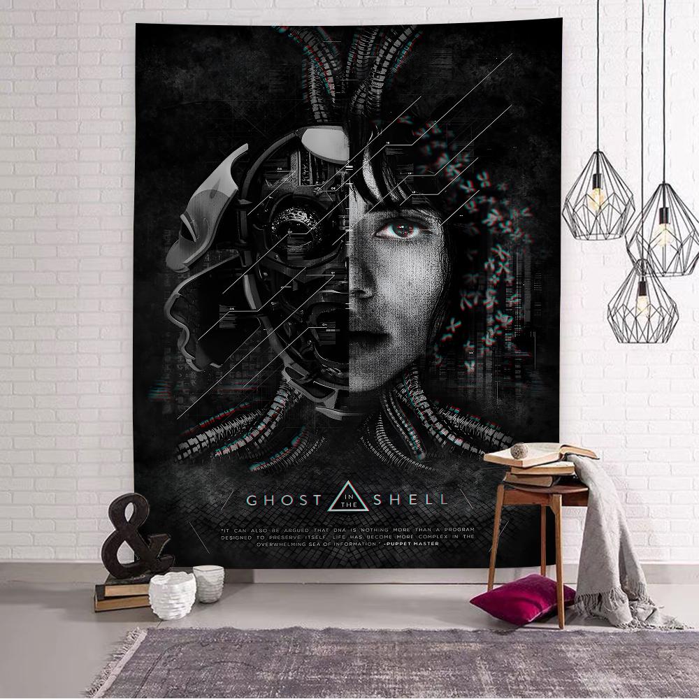 Classic Japan Anime Ghost In The Shell Print Cartoon Tapestry Home Decoration Hippie Bohemian Decoration Divination Home Decor