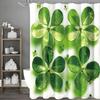 Lucky Five Leaf Leaf Shower Curtain, Bathroom Decorative Shower Curtain, Waterproof Shower Curtain with Hooks