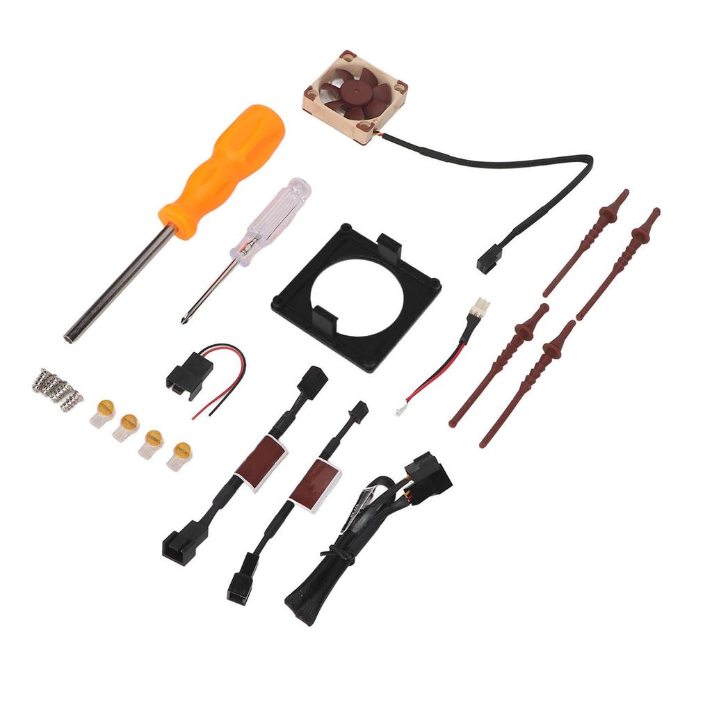 Fan 3D Print Mount Kit Efficient Heat Dissipation Game Console Cooling Fan Mount Kit for Gamecube Noctua Black