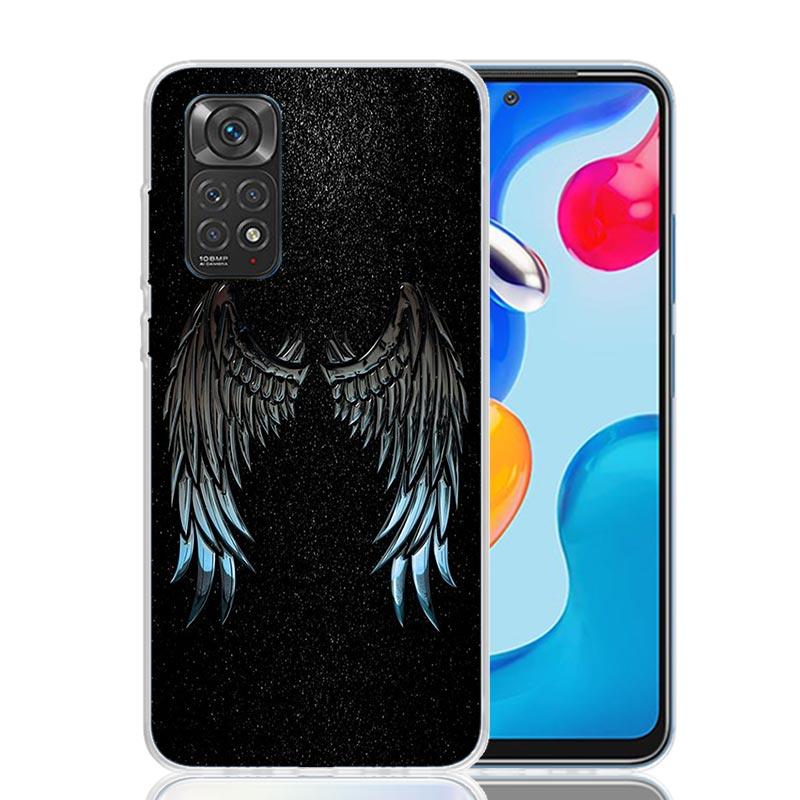 Angel Wings Feather Phone Case For Xiaomi Redmi Note 15 14 13 12S 12 Pro Plus 11S 11E 11 11T 10S 10 Art Soft Pattern Cover Redmi