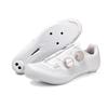 Shanhe 3.0 Carbonfaser Rennradschuhe - Reinweiß, Aluminiumlegierungs-Schnalle