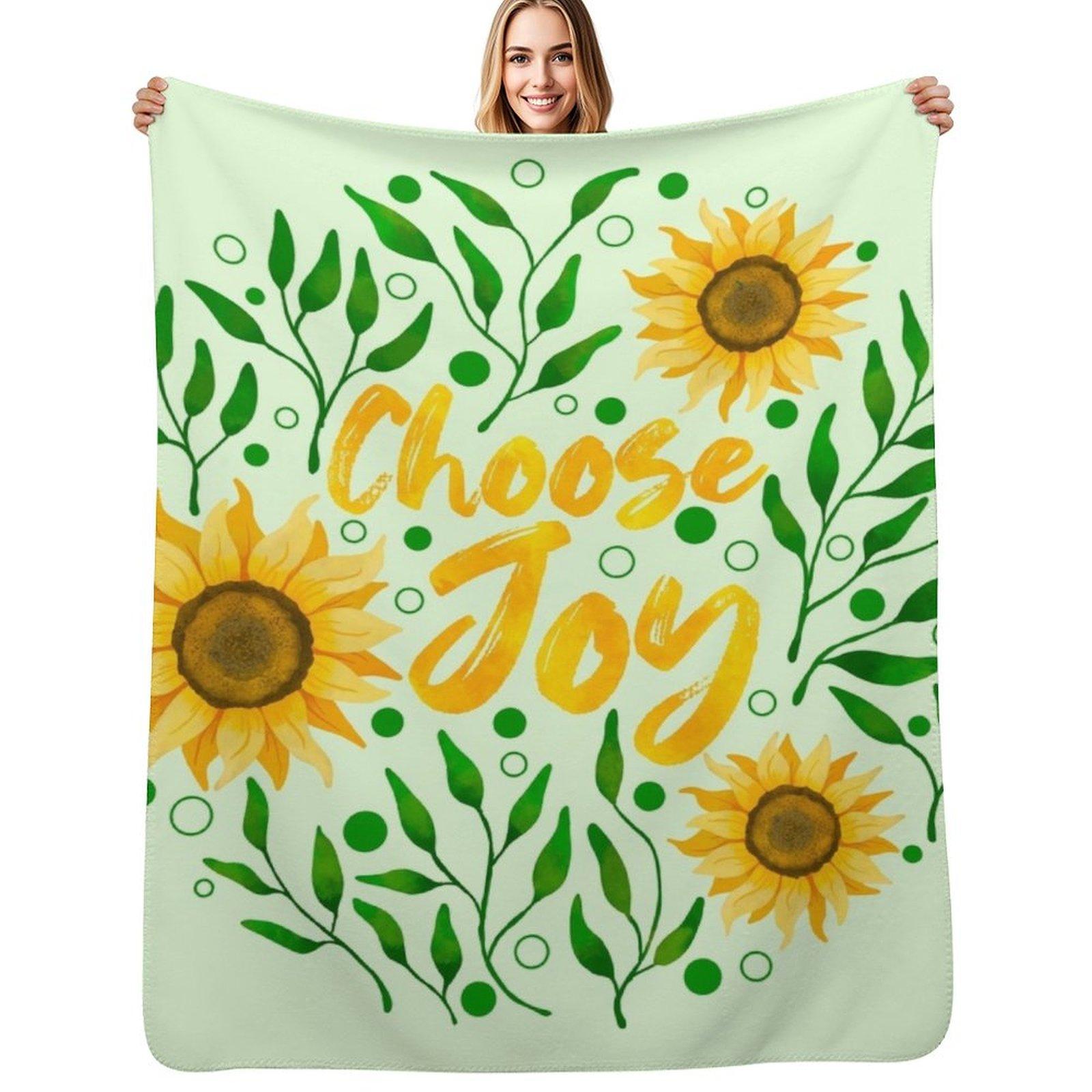 Choose Joy Floral Throw Blanket Decorative Soft Throw Blanket for Couch Sofa Size: 75*100cm, Weight: 230 GSM