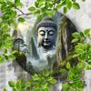 Metal Wall Art Buddha Decor for Home Office Garden Restaurant Interior